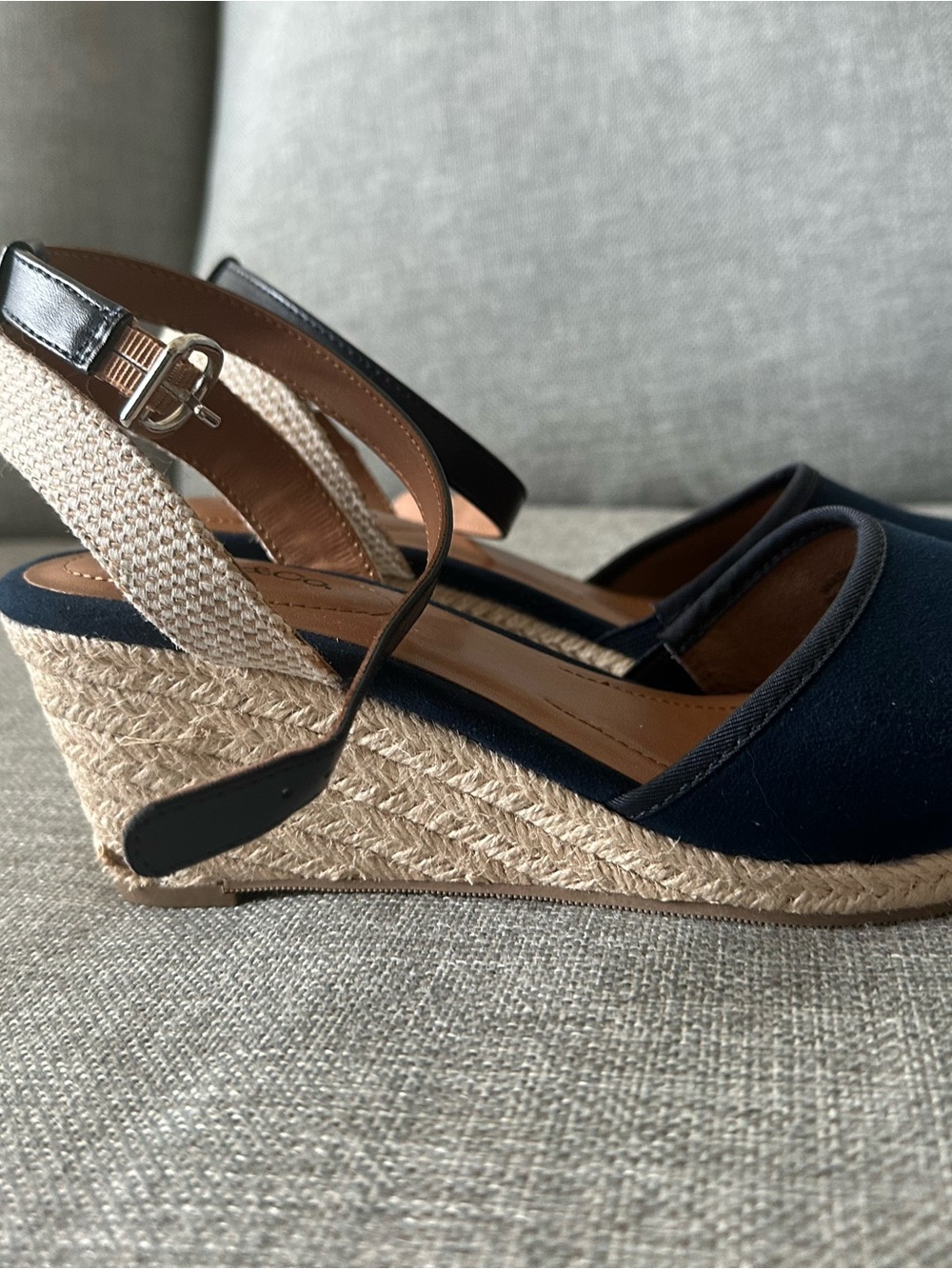 Style & Co. Navy Espadrille Wedge Sandals